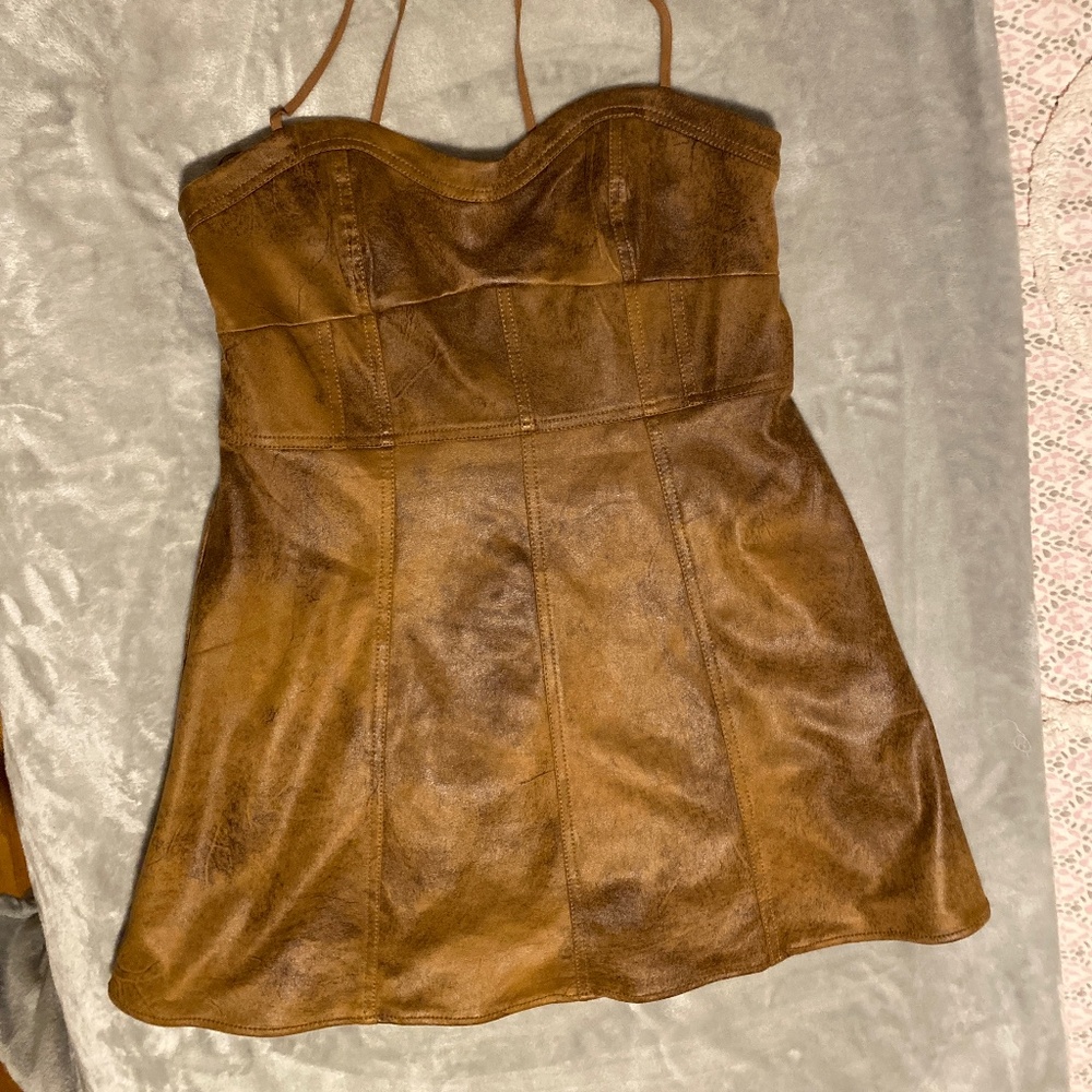 Free People Vegan Leather Dress